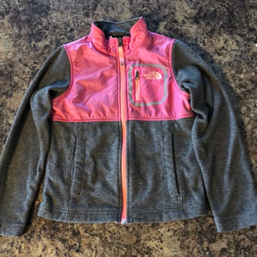 Girls north face fleece jacket